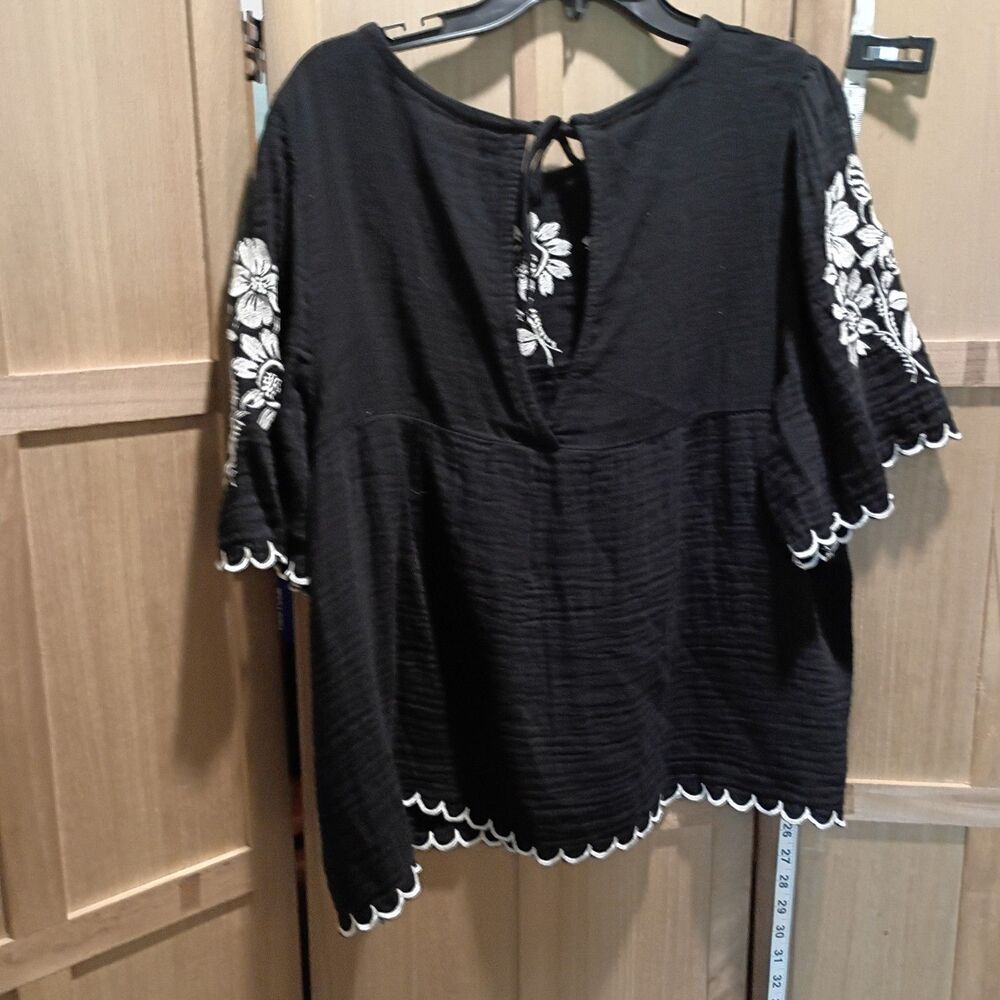 Old Navy XL black cotton blend top - Picture 4 of 5